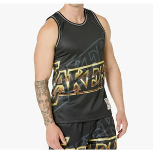 Mitchell & Ness NBA Big Face 4.0 Fashion Tank Los Angeles Lakers Black Size M